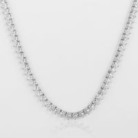 4mm Heart Tennis Chain White Gold Necklace - Premium Iced Out Jewelry