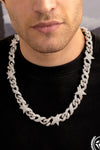 Platinum Star Cuban Link Chain - Full Diamond Iced Out Necklace