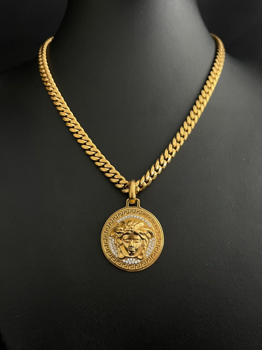 Medusa gold necklace Clearance