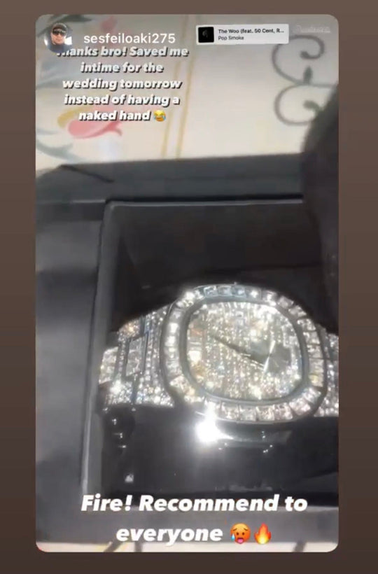 Iced Out Baguette Watch Stainless Steel Luxury Timepiece 