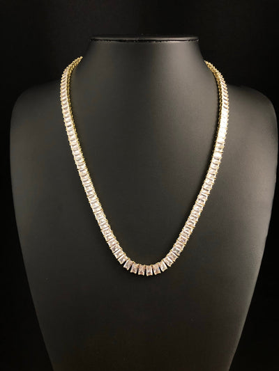 Baguette Necklace Gold